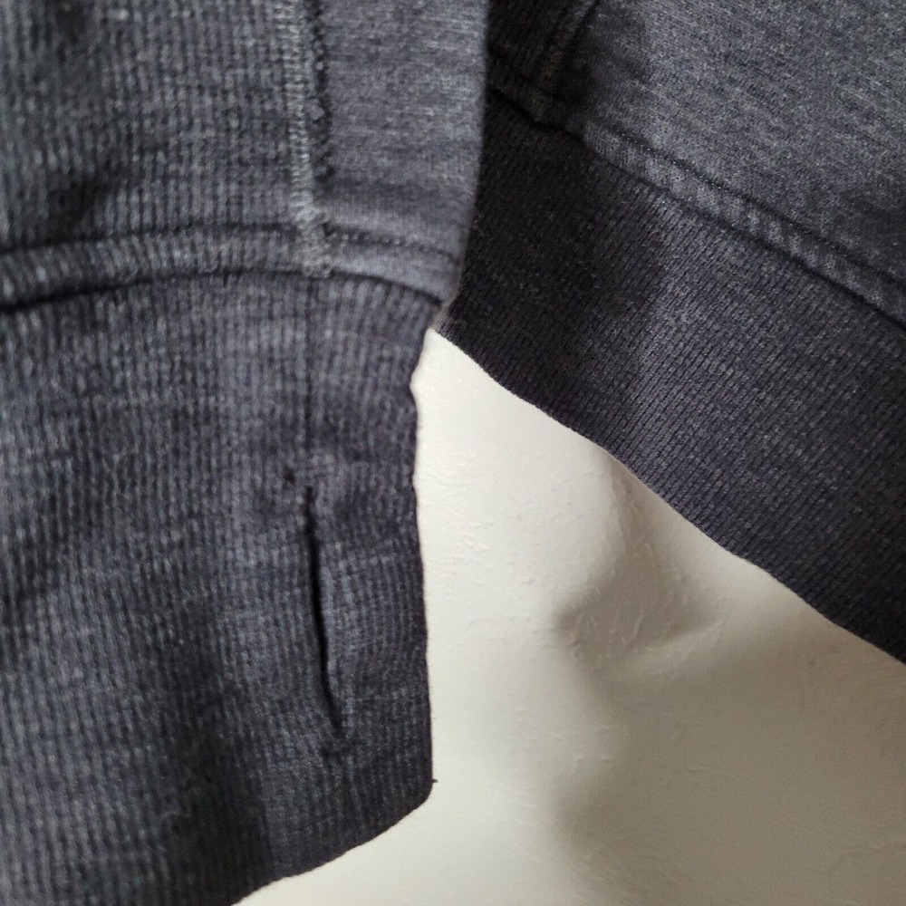 Lululemon Sweater Womens 4 Black Full Zip Hoodie Sweatshirt Scuba Cotton Faded - Picture 3 of 5